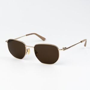 NEW Bottega Veneta BV1301S 002 Gold Brown Split Panthos Unisex Sunglasses